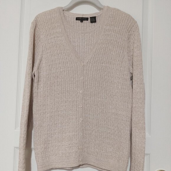 Jeanne Pierre Gold Metallic Twin Set, Size Small - Picture 1 of 12